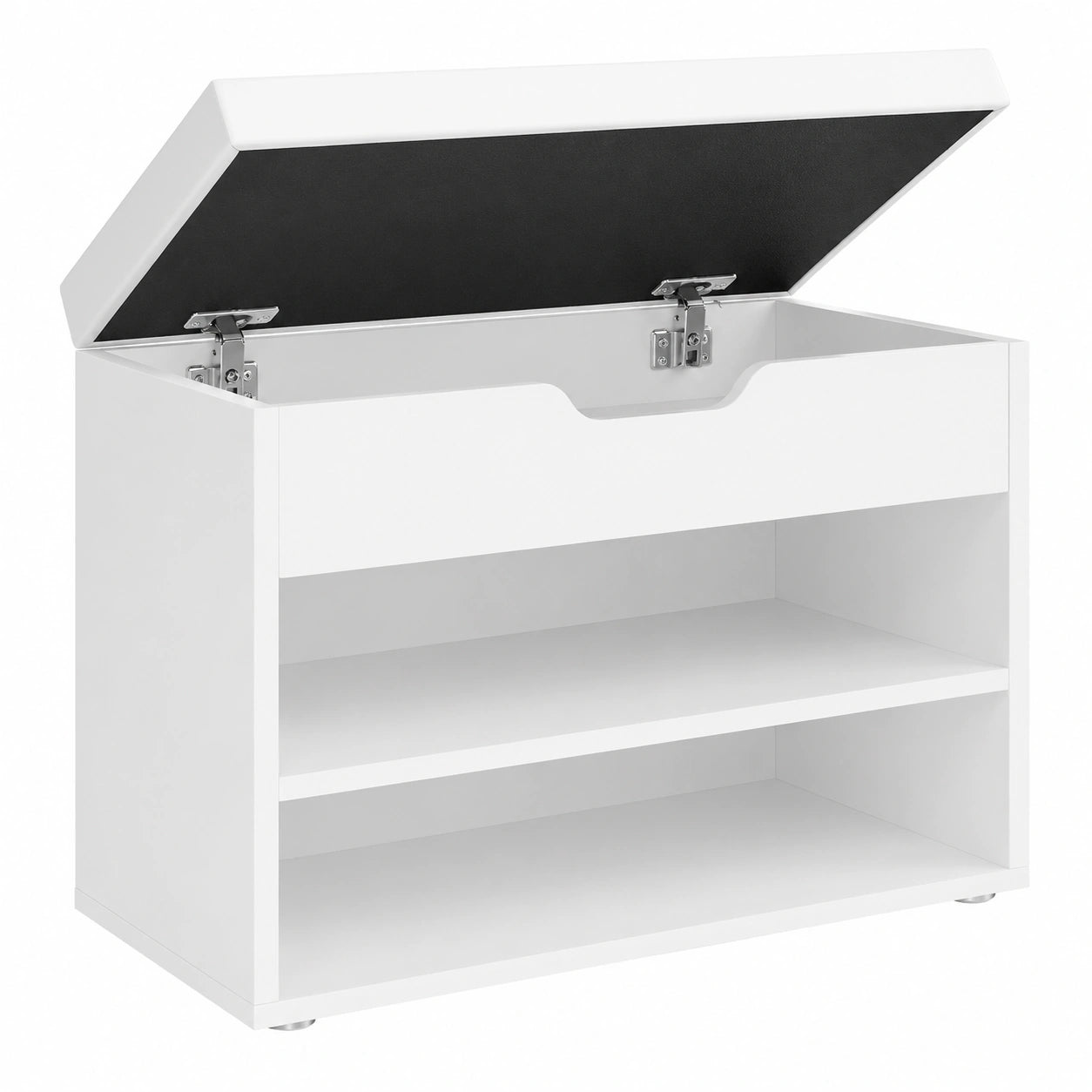 Panca Scarpiera, Scarpiera Ingresso con Sedile Imbottito, 3 Scomparti, 30 × 60 × 44 cm, per Corridoio