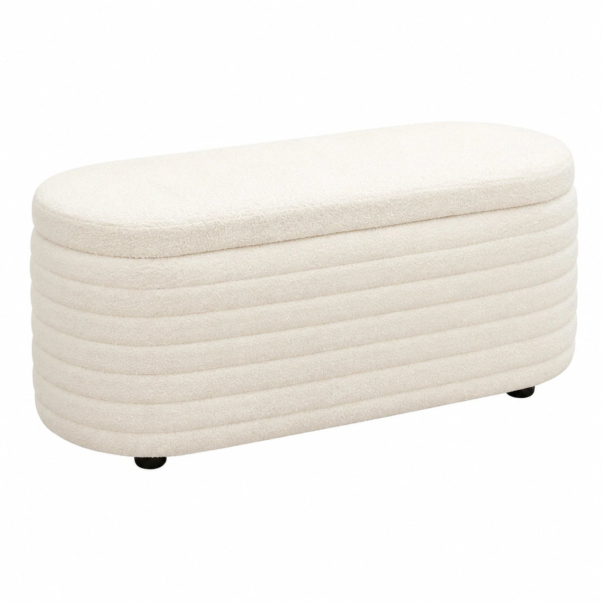 Pouf Contenitore Panca Fondo letto Pelliccia, 115cm