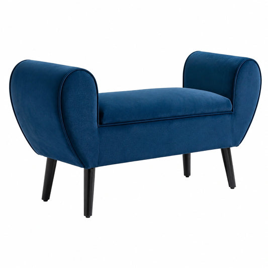 Panca Contenitore Imbottita per Camera da Letto, 118 × 42 × 66cm, Blu, per Ingresso, Panca Fondo Letto