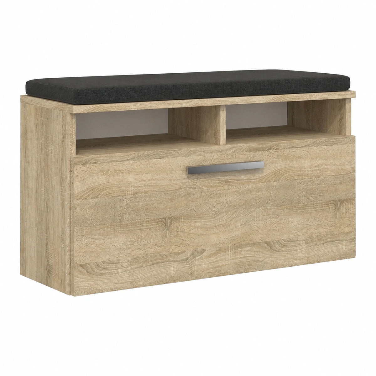 Panca, cuscino di seduta, panca da ingresso, cassapanca porta scarpe, panca guardaroba con anta a battente