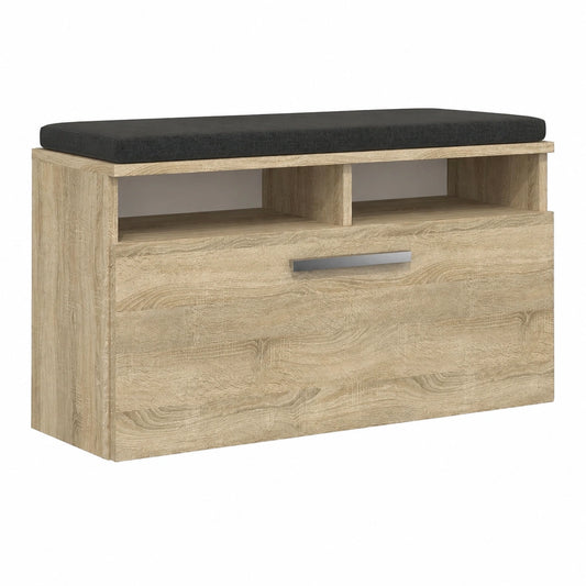 Panca, cuscino di seduta, panca da ingresso, cassapanca porta scarpe, panca guardaroba con anta a battente