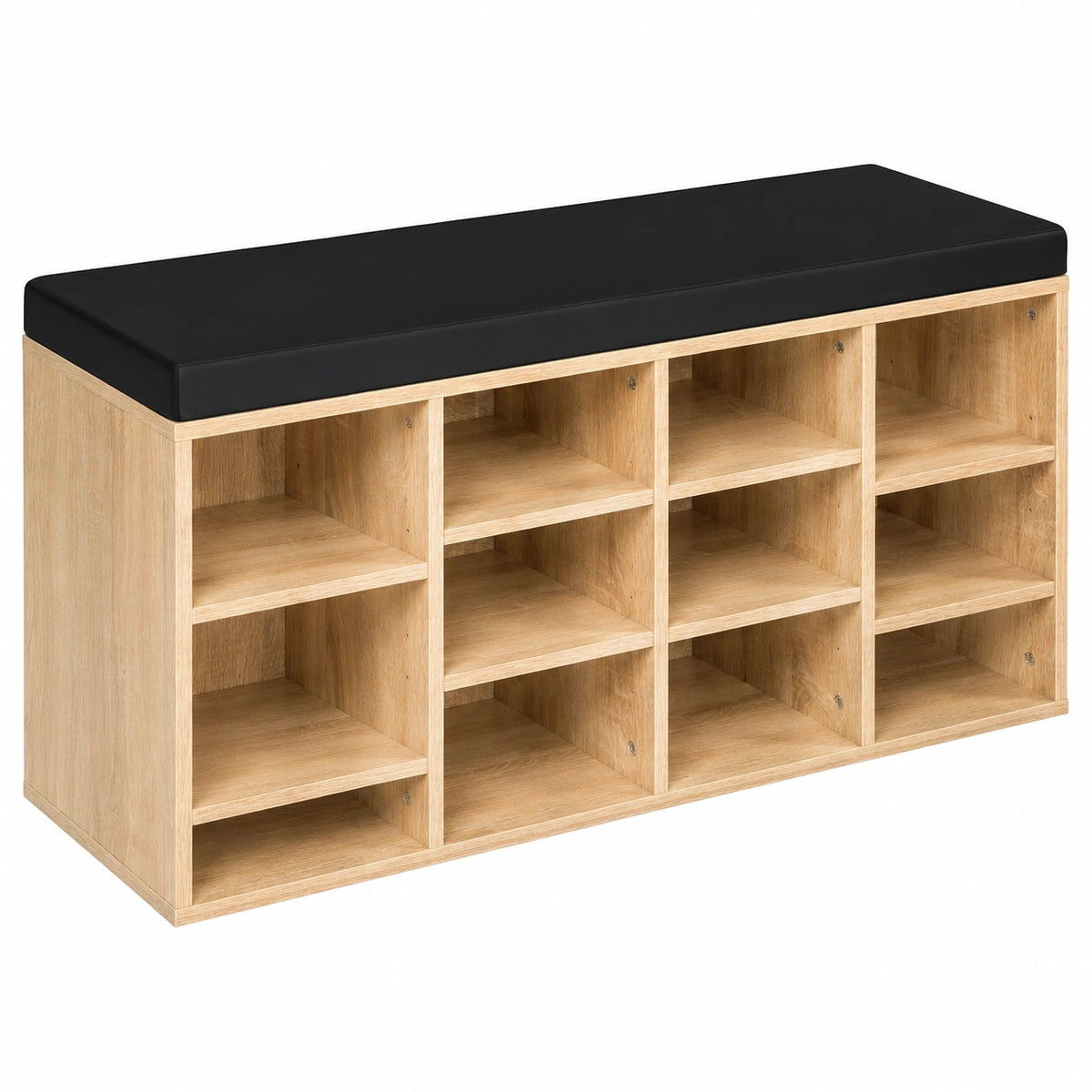 Panca Scarpiera Ingresso, 103,5 × 48 × 30 cm, Portascarpe con Cuscino, Scarpiera Legno Salvaspazio, Mobile Ingresso